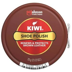 Kiwi Brown Shoe Polish 2.5oz 70g Renews & Protects Leather Shoes Buy More Save